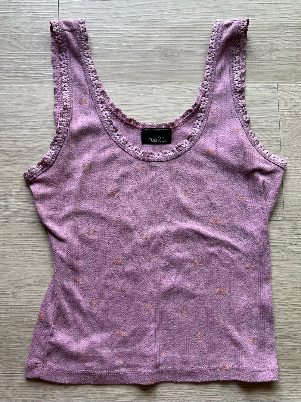 Rue 21 Purple Floral Tank Top